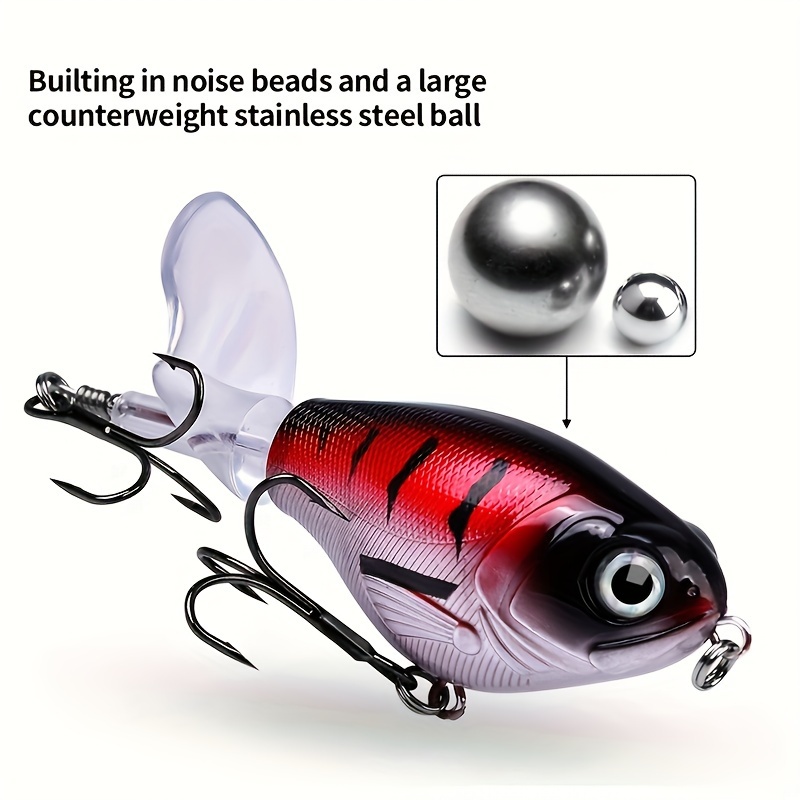Topwater Fishing Lures Bass Floating Lure Rotating Tail - Temu