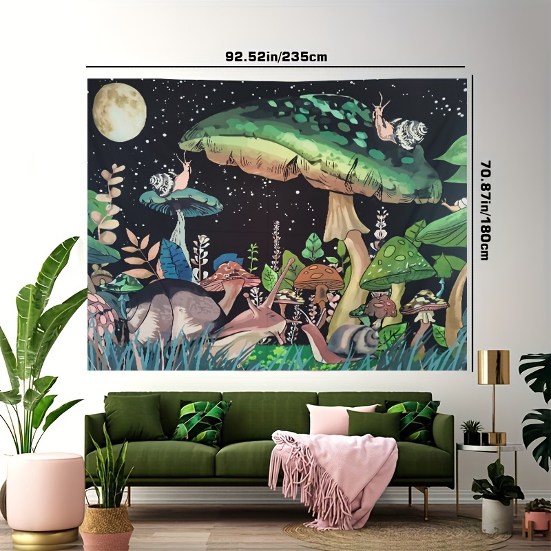  Tapiz decorativo de pared de hongos trippy para