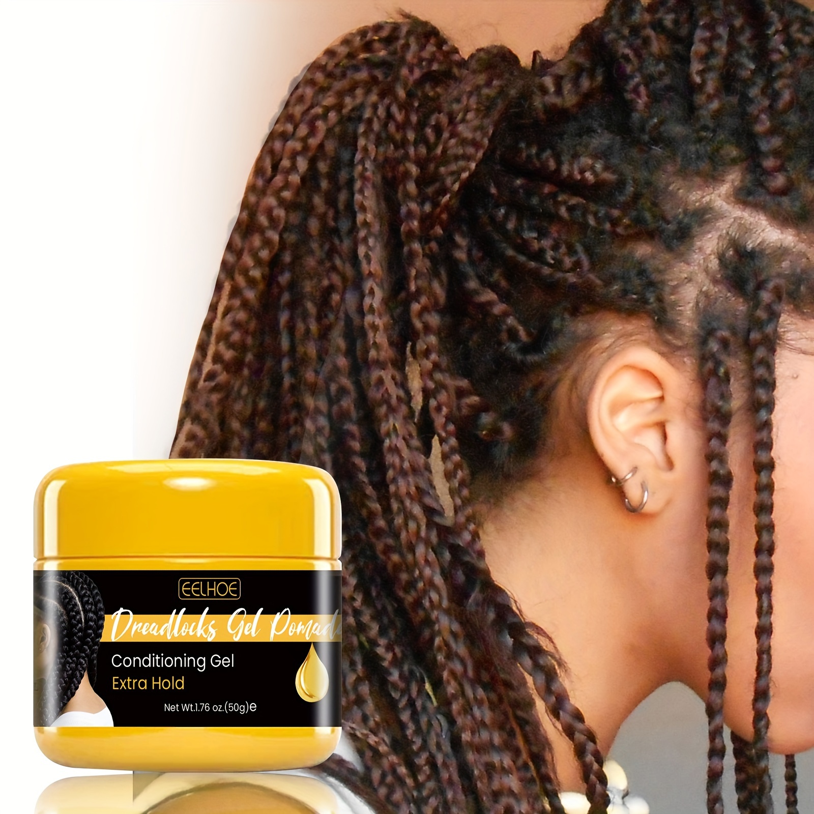Dreadlocks Gel Pomade, Extra Hold Hair Conditioning Gel, Long-lasting,  Moisturizing Braid Styling Gel Wax