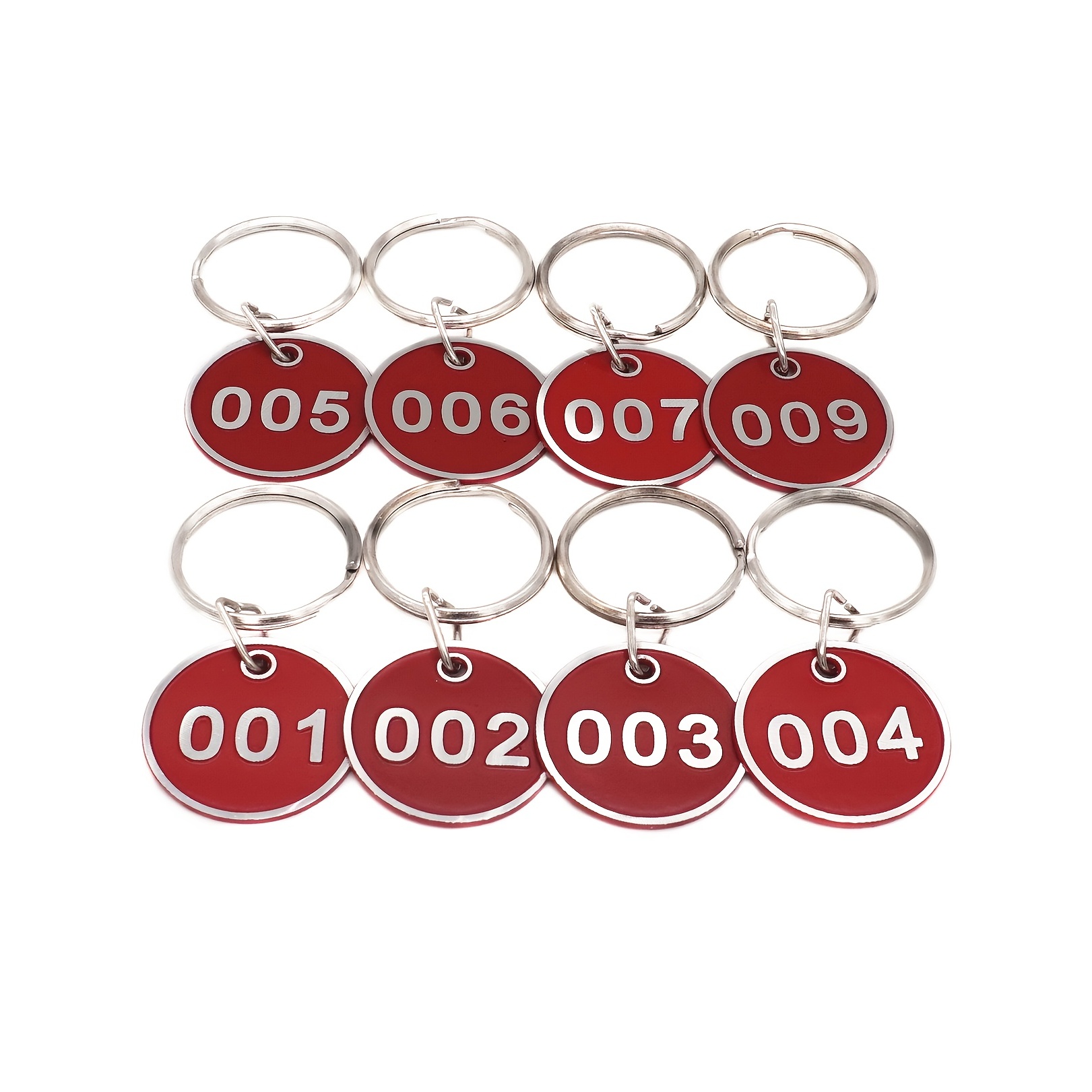 LOT OF 1-100 PLASTIC LABELS KEYCHAIN WITH PAPER AND METAL RING