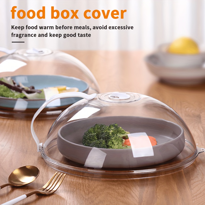 Reusable Microwave Oven Splash Proof Cover For Food, Transparent Glass Pot  Cover, Essential For Home Kitchens - Temu