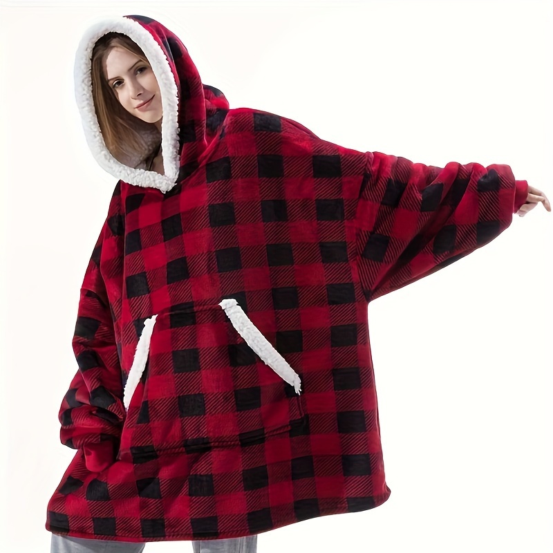 Oversized Wearable Blanket Hoodie Hoodie Sweatshirt Blanket - Temu Canada