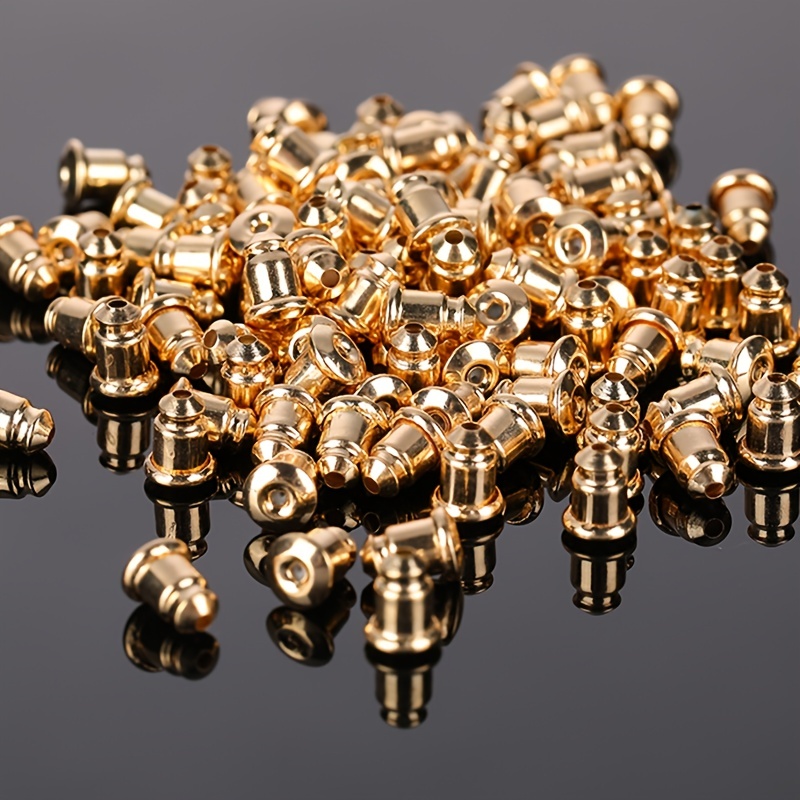 100Pcs Earring Backs Safety Bullet Clutch for DIY