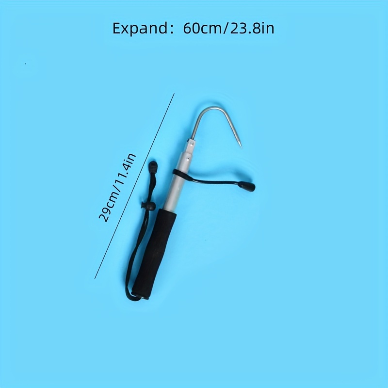 Aluminum Alloy Fishing Gaff Hook With Rubber Handle - Temu Canada
