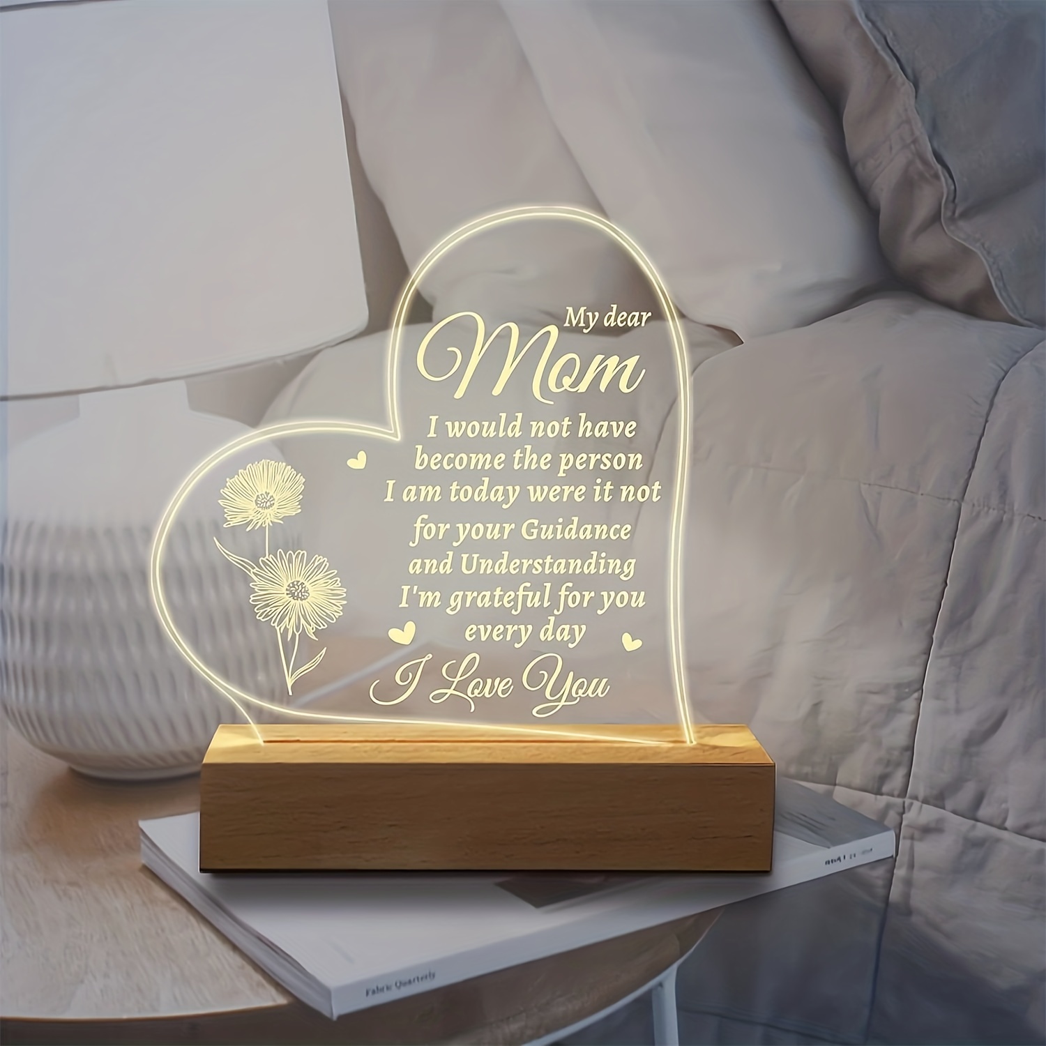 Mom Gifts Gifts For Mom From Daughter Acrylic Engraved Night - Temu