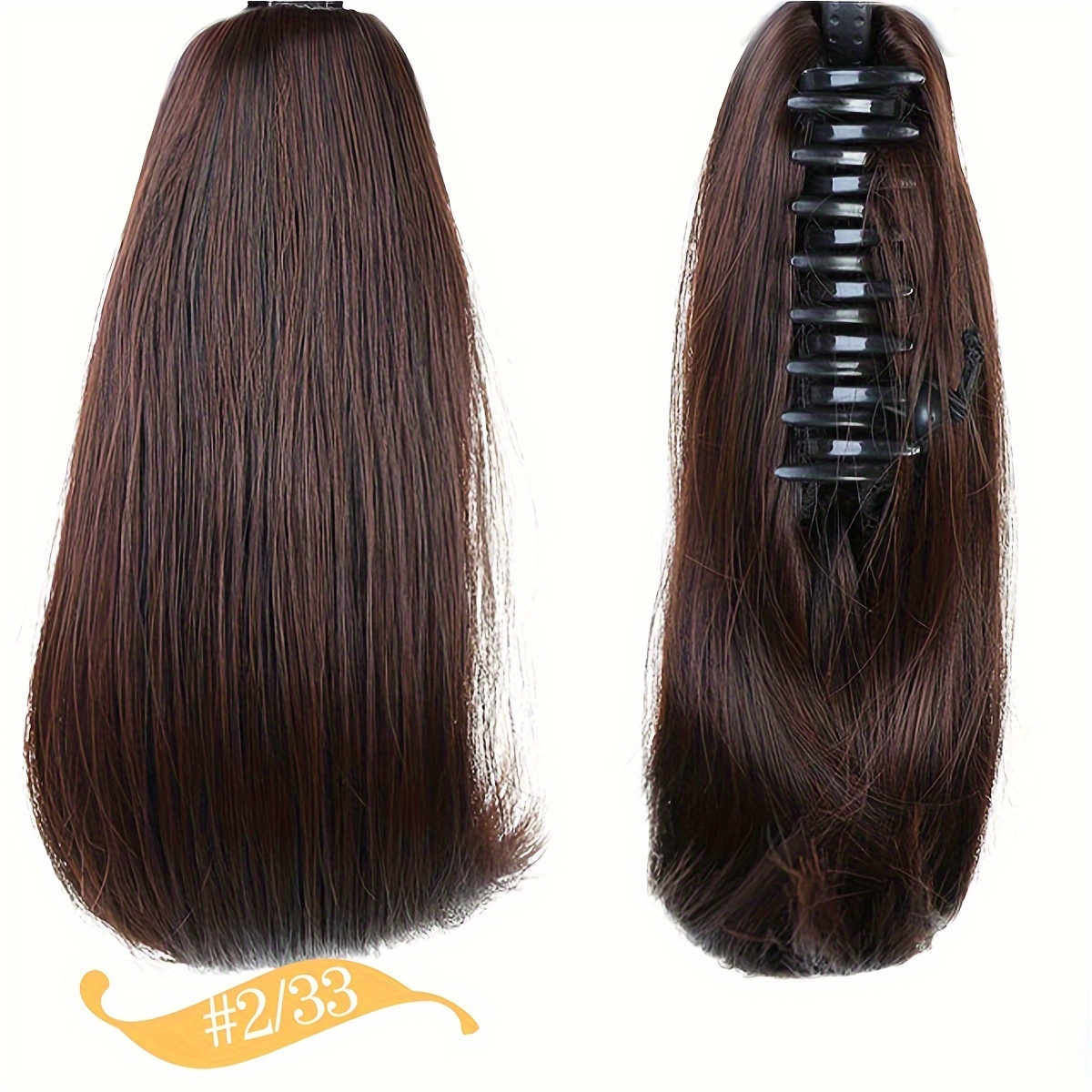 TEMU 10 Inch Synthetic Claw Clip On Ponytail Hair Extension Ponytail Extension Ponytail Hair Hairpiece