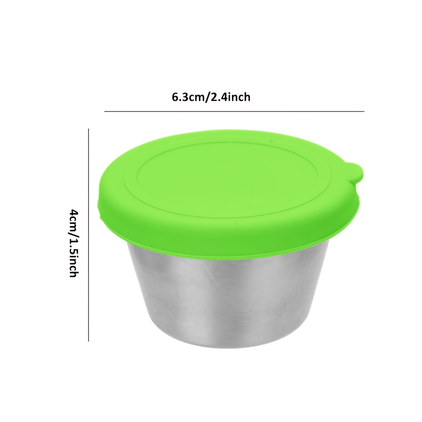 1pc Steel Dressing Container Reusable Sauce Cups Seasoning Box