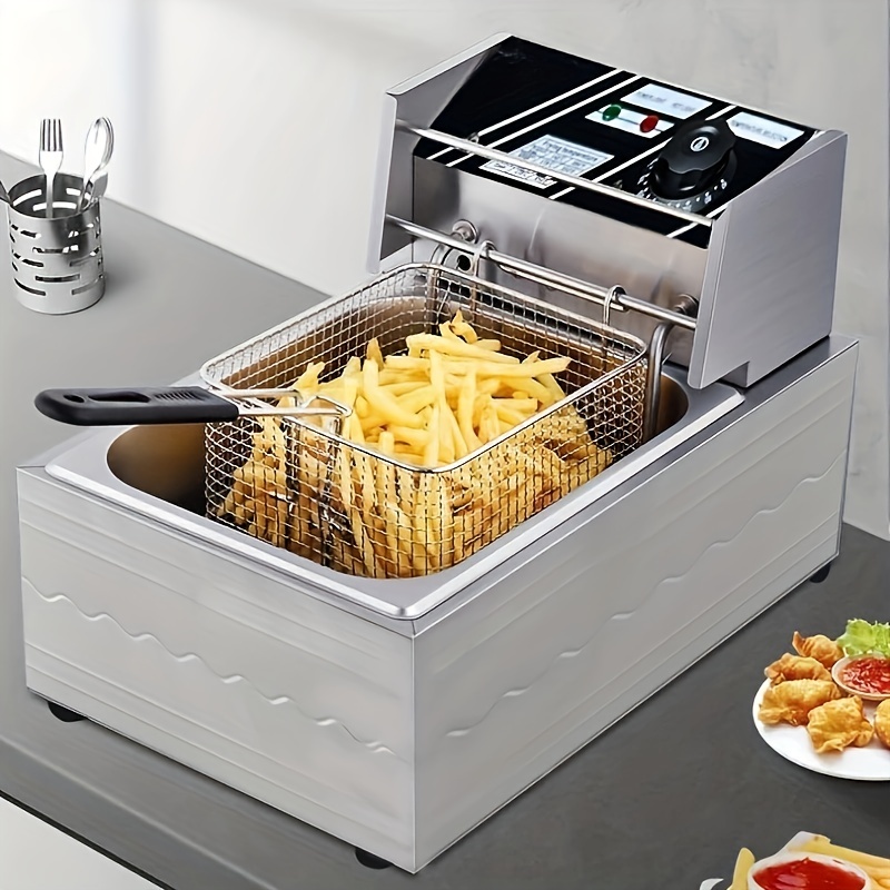 Deep Fryer Commercial Electric Fryer Stainless Steel - Temu