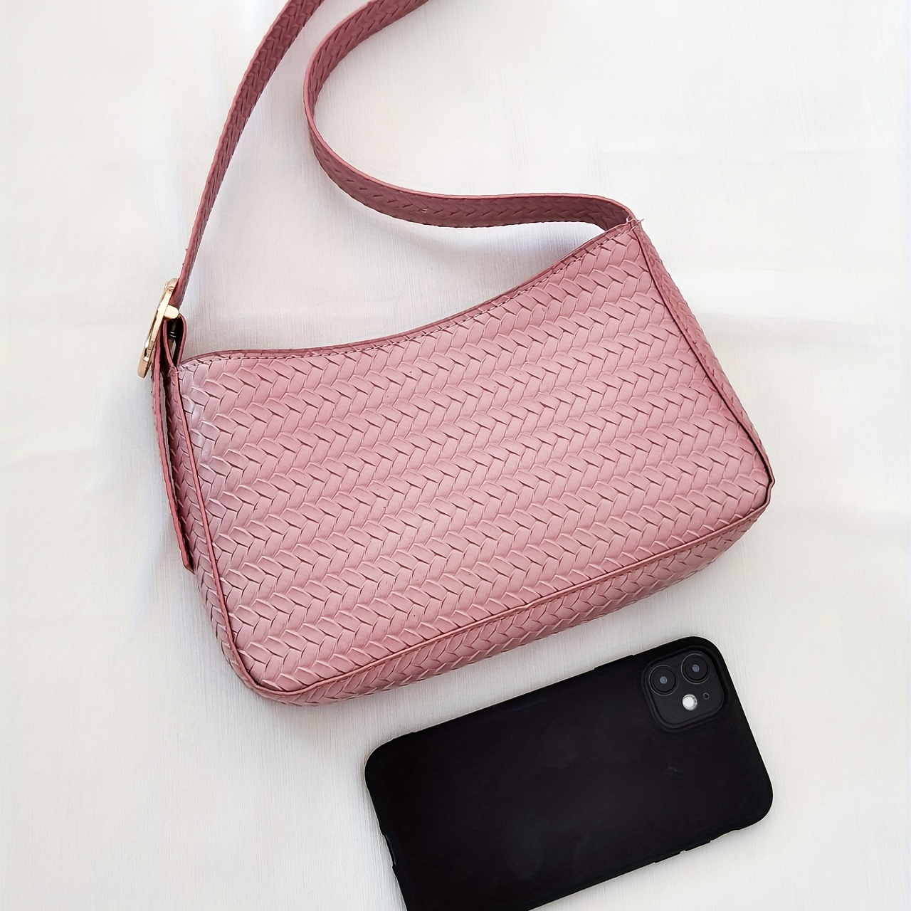 Luxury Designer Woven Leather Crossbody phone Case Cover Pouch
