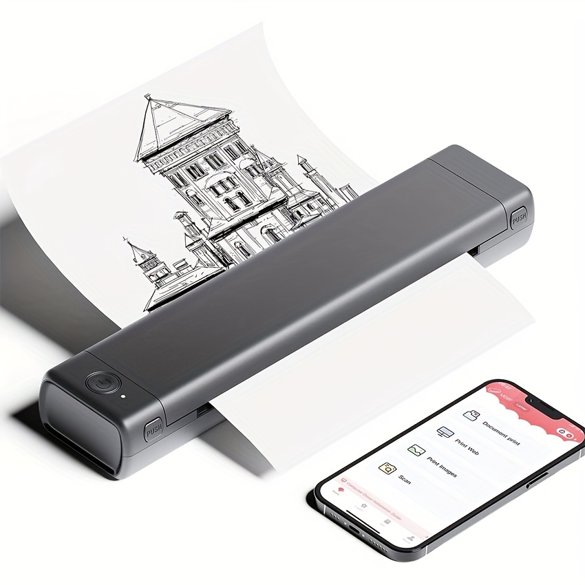 Bisofice PeriPage Portable Printer A4 Wireless Bluetooth Travel Printer  Porta