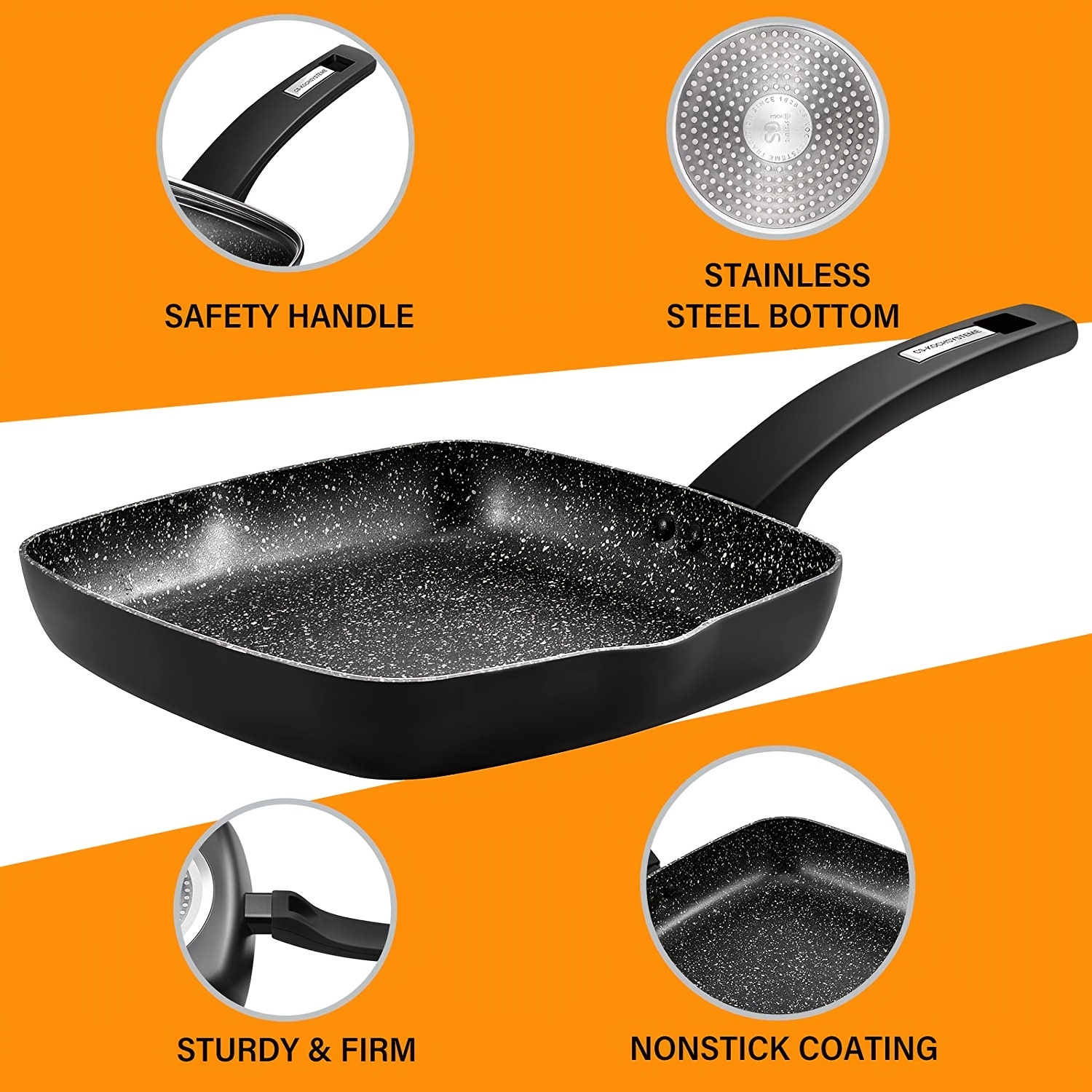 Csk Non-stick Frying Pan With Lid - Ultimate Nonstick, Toxic-free