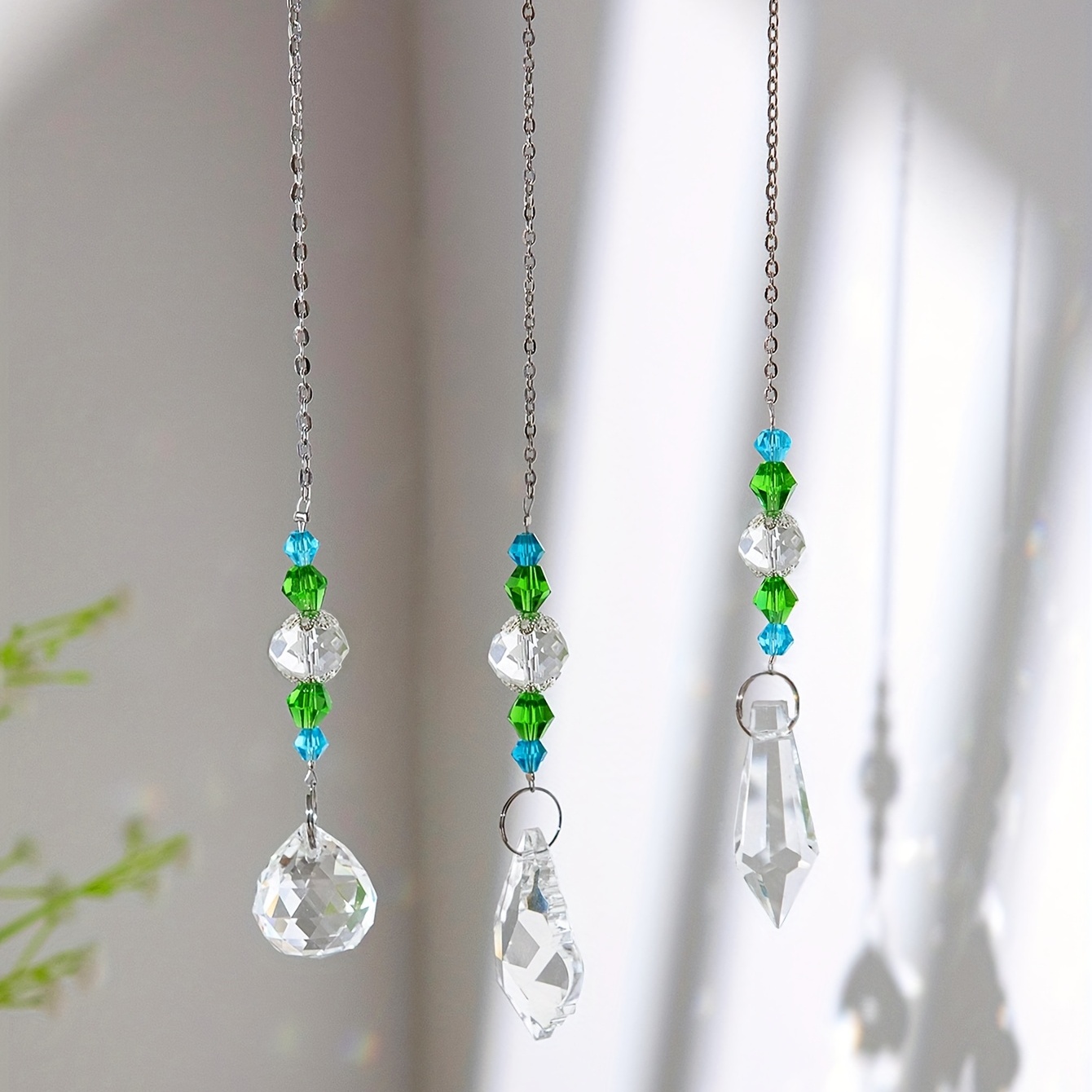 Hanging faux deals crystals