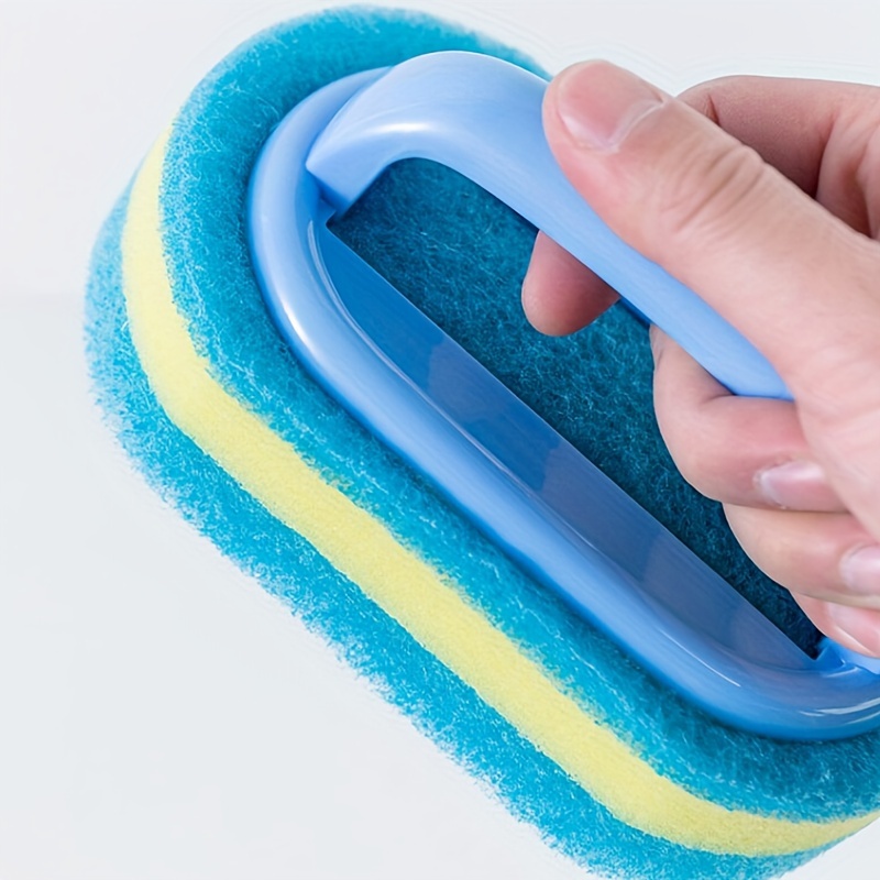 Sponge Cleaning Brush With Handle Sponge Wipe Thickened - Temu