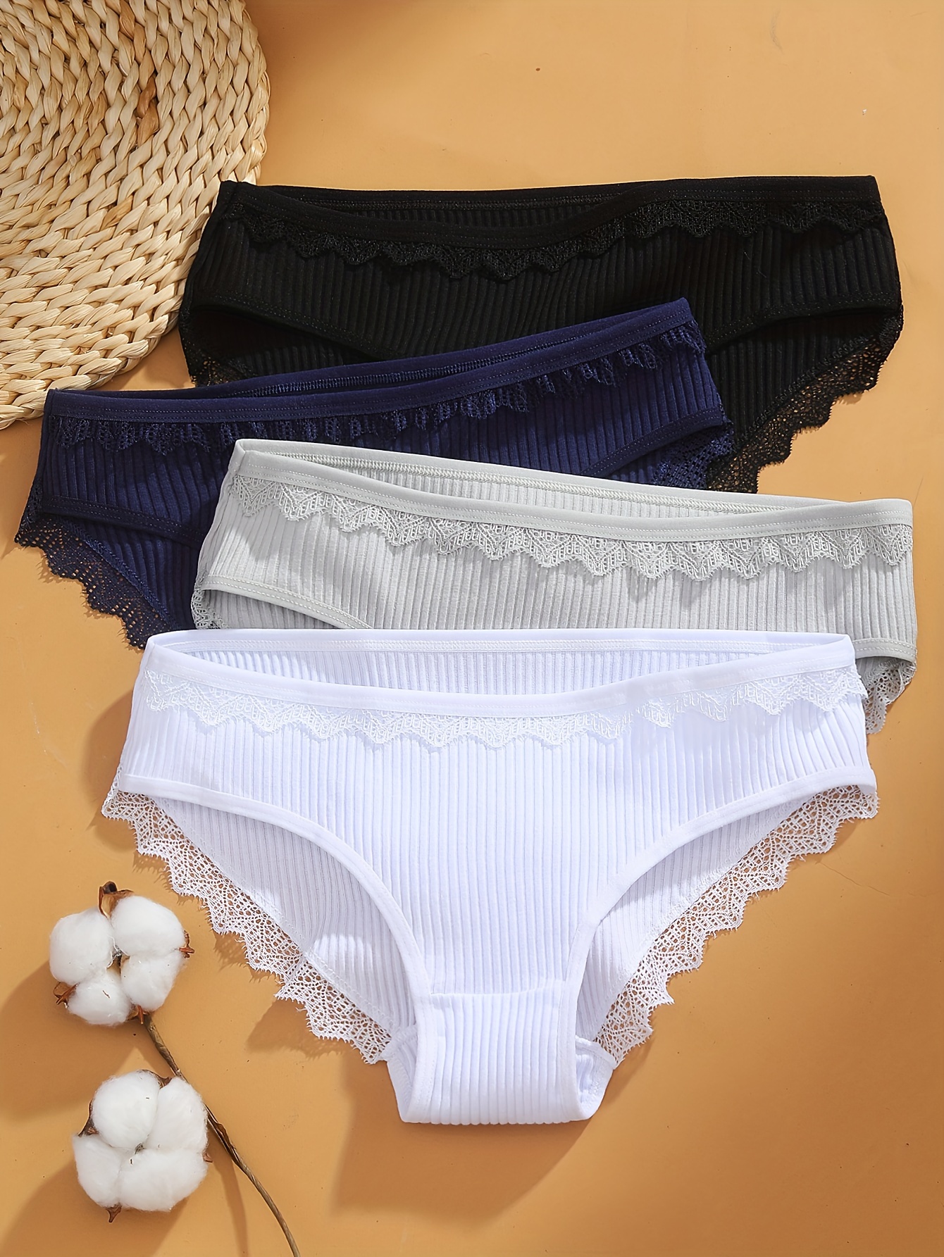 Cotton Underwear, Cotton Lingerie, Lace Underwear, Cotton Panties