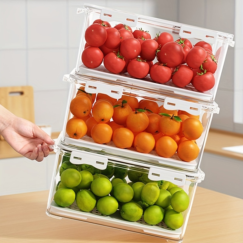 Refrigerator Organizer Containers Food grade Vegetable Fruit - Temu