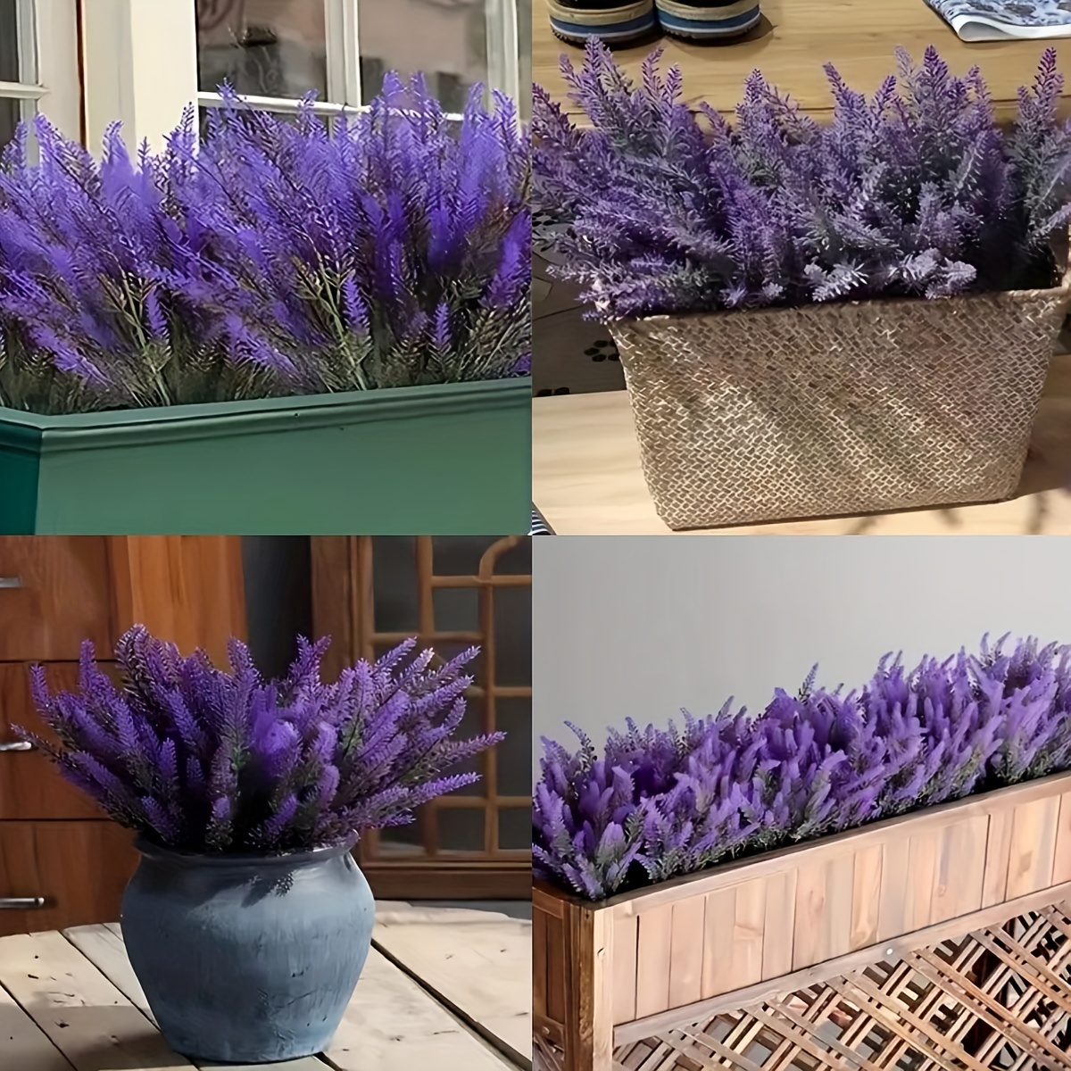 12 Artificial Lavender Flowers in Purple, Fake Plant for Home Decor, Wedding