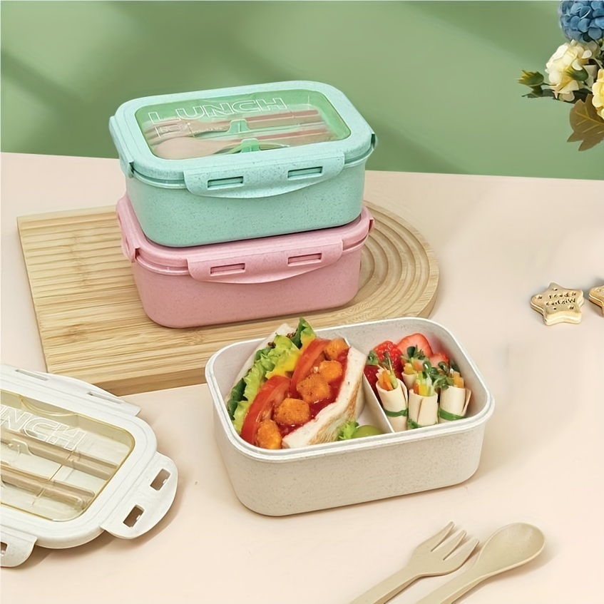 Leakproof, 3 Compartment, Bento Lunch Box, Airtight Food Storage Container  (1 Pc) - Green
