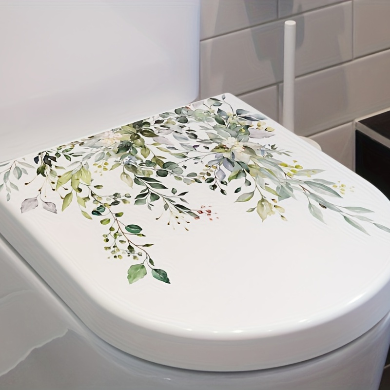 30*25 cm plante fleur feuille autocollant mural salle bain toilette  décoratif.