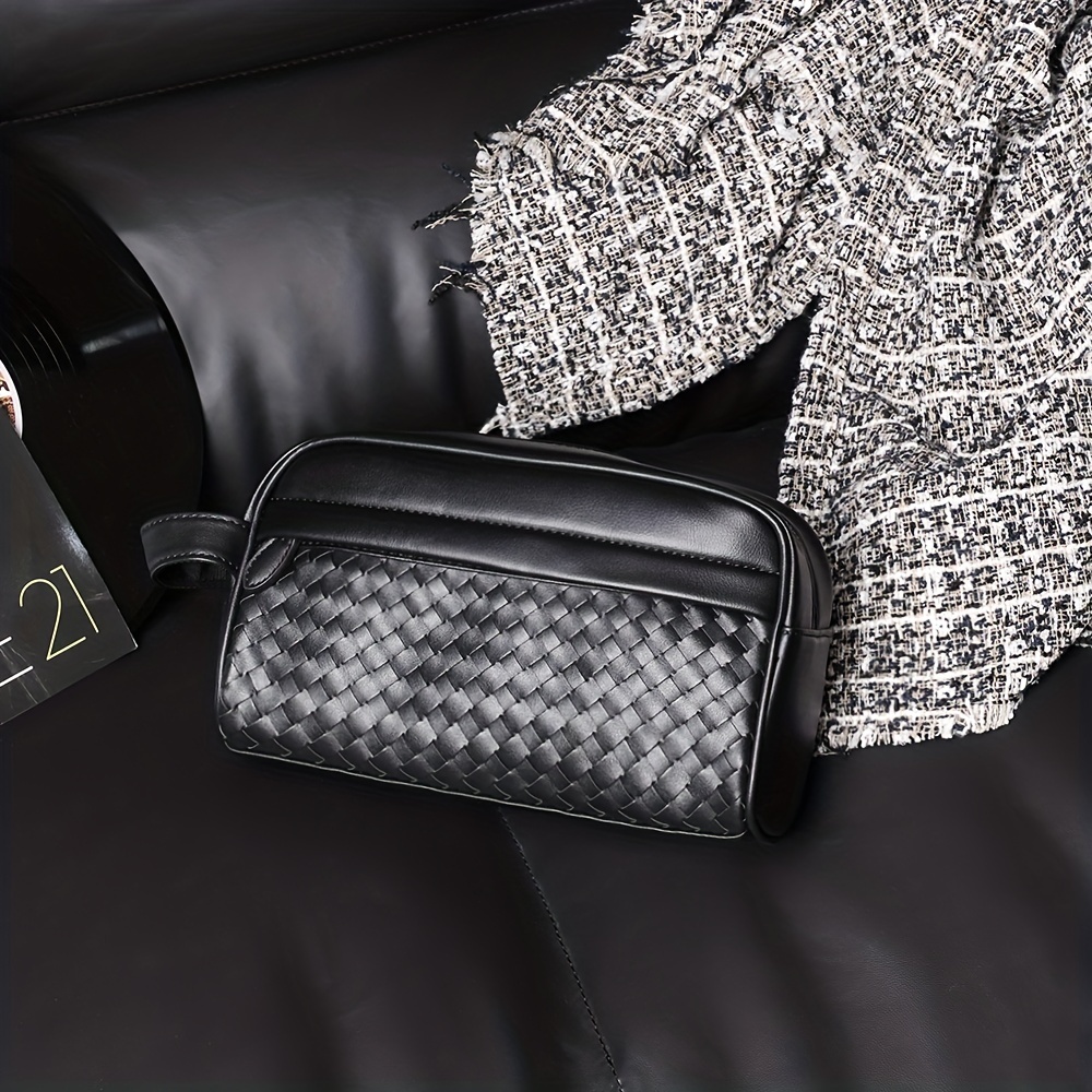 Men's Business Clutch Bag Portable Cosmetic Case Toiletry Bag