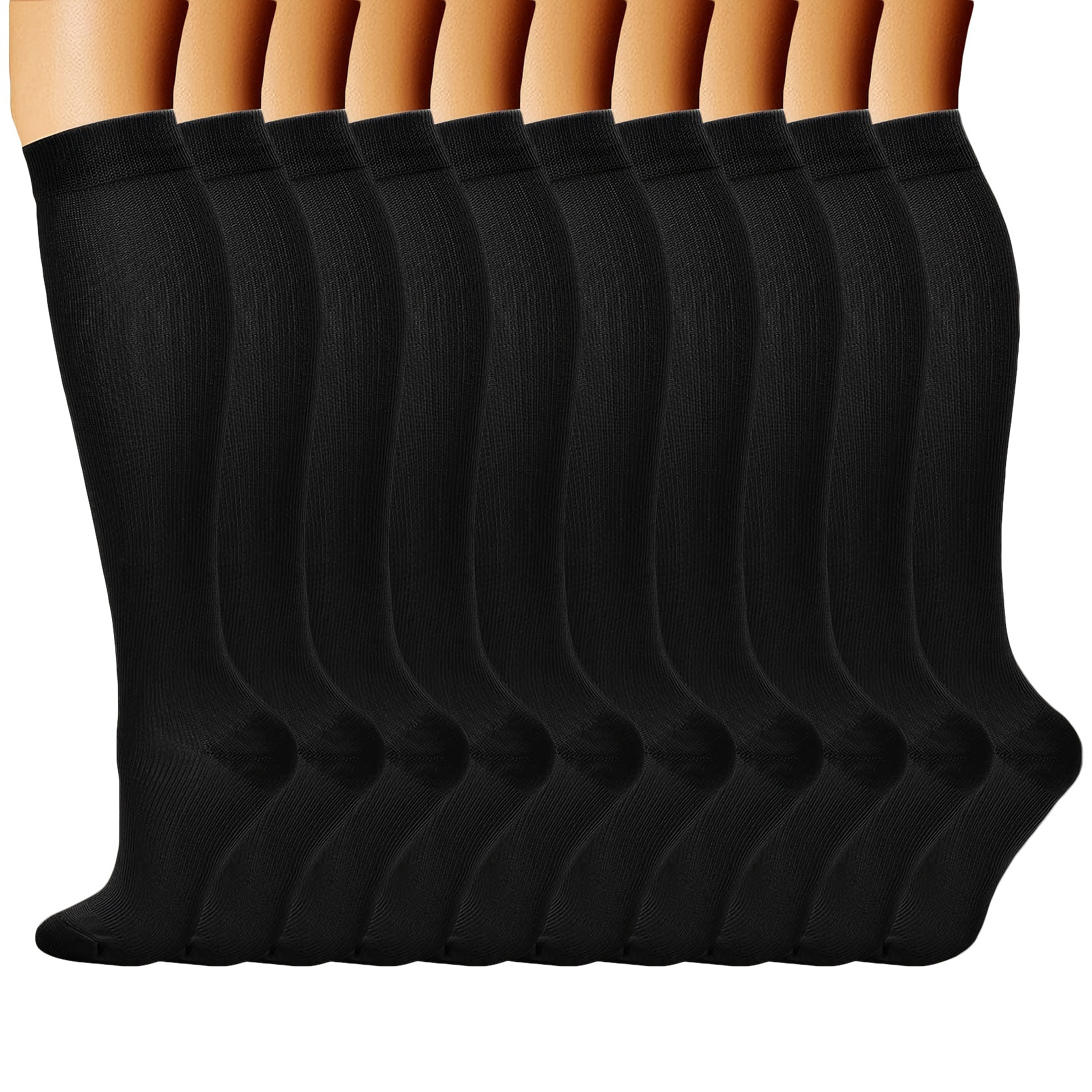 6 Pairs Compression Socks for Women and Men, 15-20mmHg Compression  Stockings for Swelling, Running, Hiking, Travel, Nursing : :  Health 