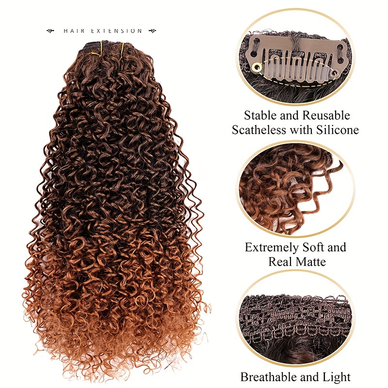 Jerry Curly Hair Clip In Extensions Super Soft Long Afro Temu