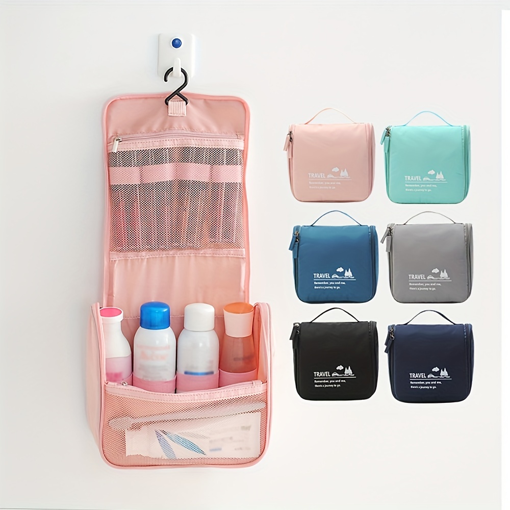 Hanging Travel Toiletry Bag - Large Cosmetics, Makeup And Toiletries  Organizer Kit With Hook Zipper Compartments, Water-resistant For Men And  Women - Temu