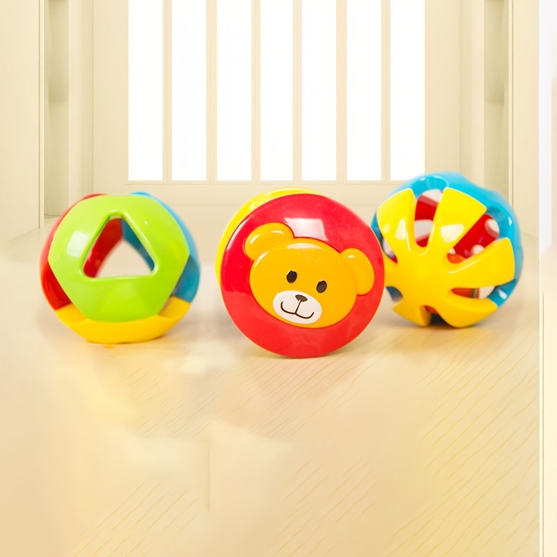 Baby Toys 0 1 Years Old Baby Hand Grasping Ball Jingle Ball Colorful Sensory Ball With Ring Bell
