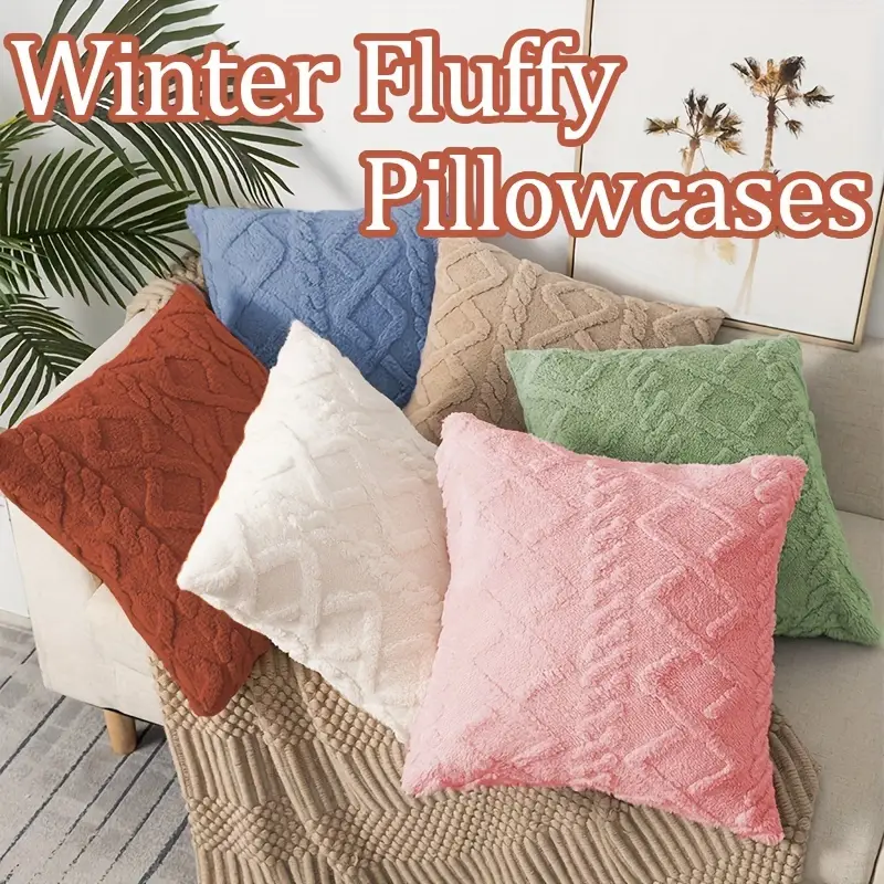Large Cozy Soft Throw Pillow Covers Pillowcases For - Temu
