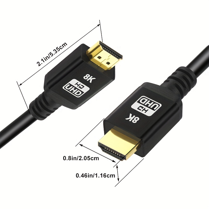 8k High Speed 2.1 Cable Aluminum Alloy Male To - Temu