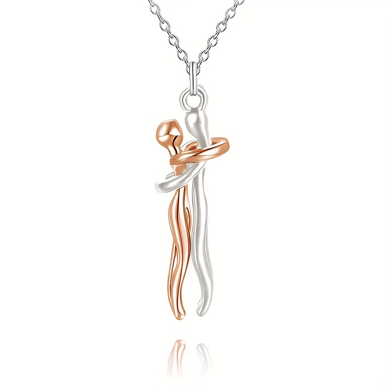 Couple Hug Pendant Necklace, Family Hug Design