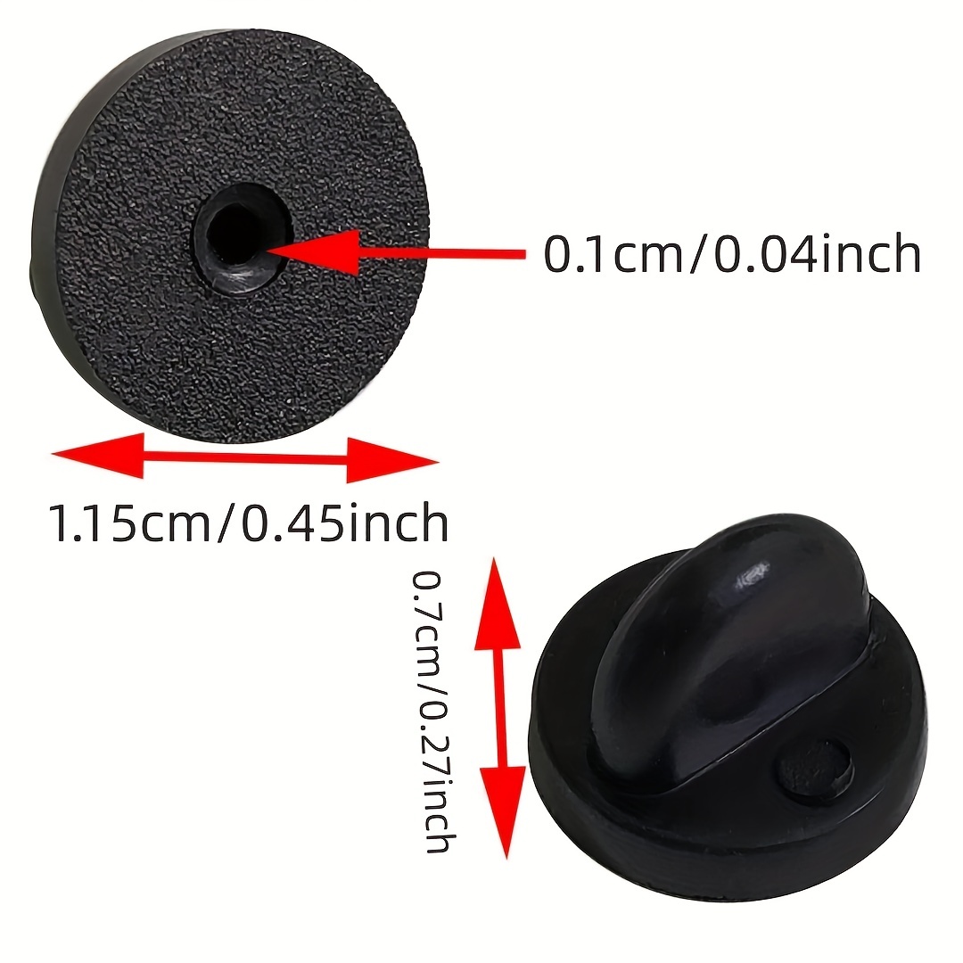 Black Simple Rubber Pins Backs Diy Jewelry Making - Temu