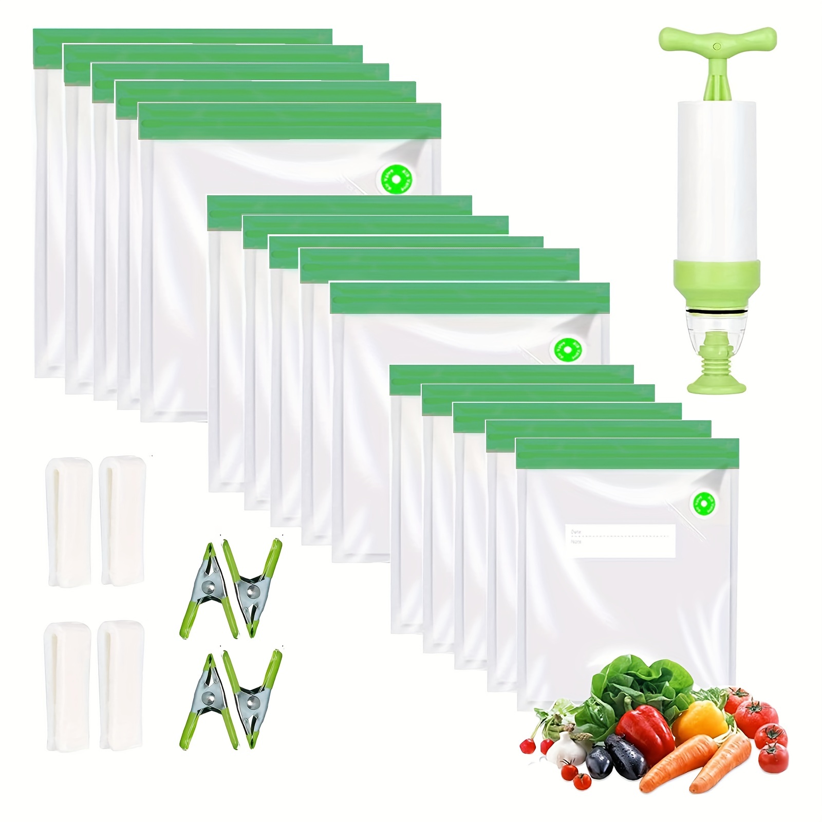 Sous Vide Bags 30 Reusable Vacuum Food Storage Bags Sous Vide Bag Kit 3 Sizes