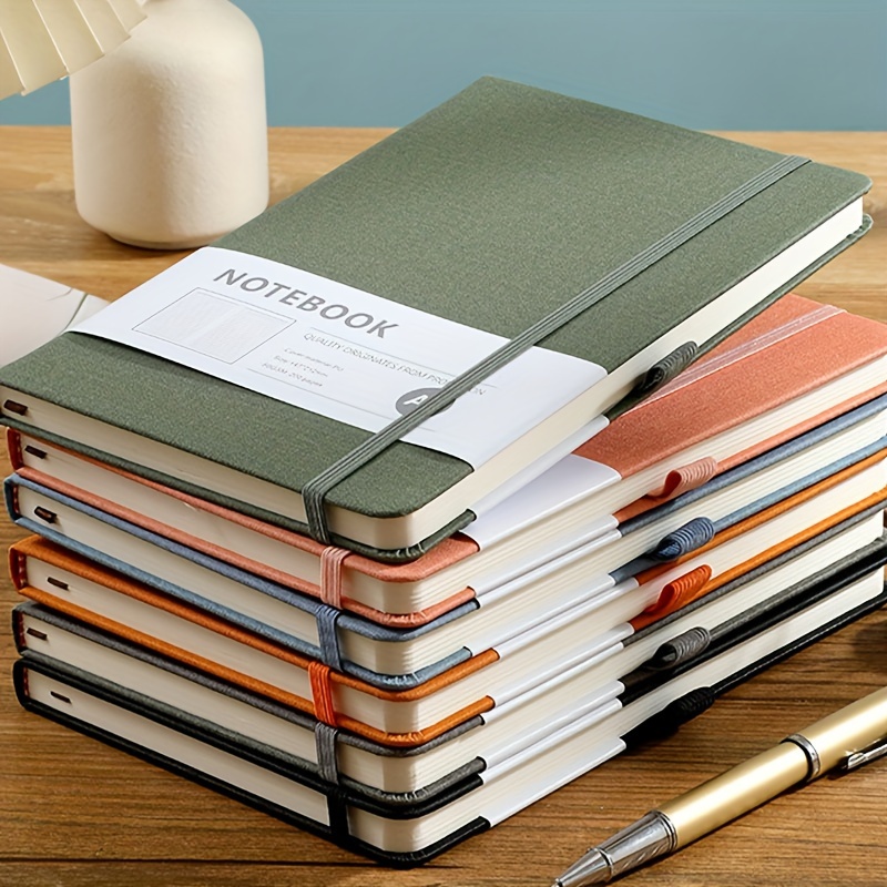 A5 Artificial Leather Hardbound Notebook Thickened 736 Pages - Temu