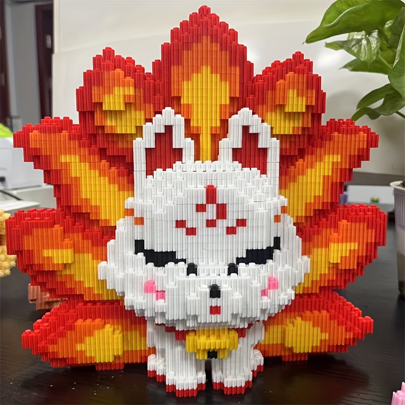 

4000pcs Nine-tailed Fox Assembled Building Blocks, Creative 3d Three-dimensional Puzzle, Nine-tailed Fox Educational Building Blocks, Diy Building Blocks Assembled