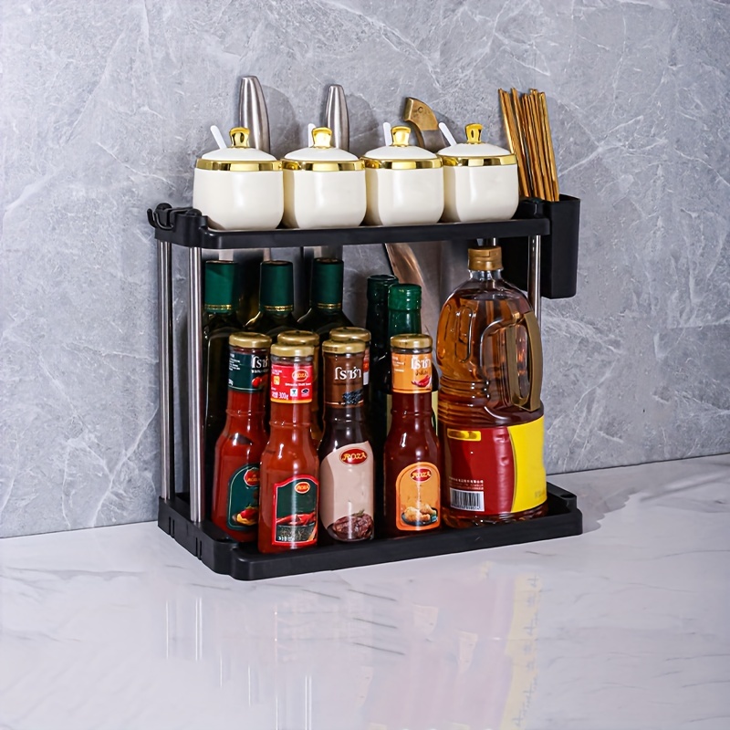 Spice Rack Kitchen Organizer Seasoning Storage Holder with Chopsticks Storage