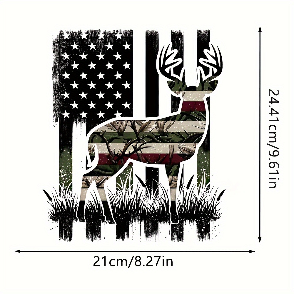 Camo Us Flag Deer Elk Camouflage Hunting Hunter - Temu