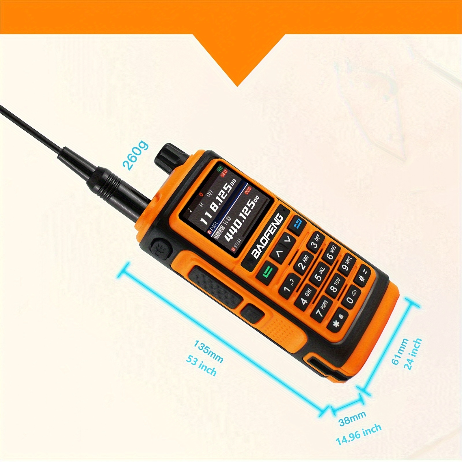 Baofeng M 5r Walkie Talkie Air Band Wireless Copy Frequency - Temu