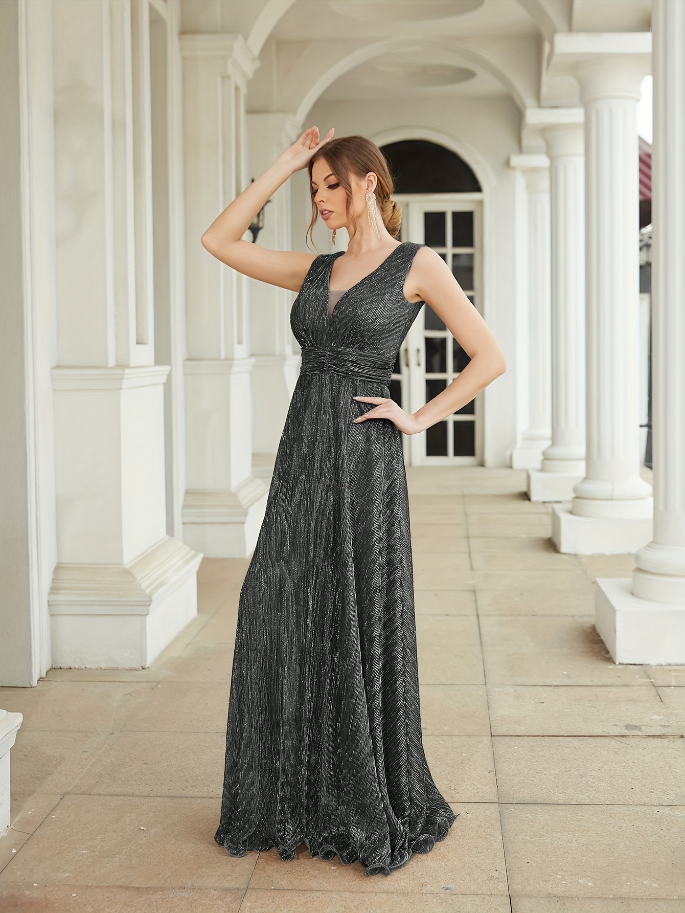 Dark gray best sale cocktail dress