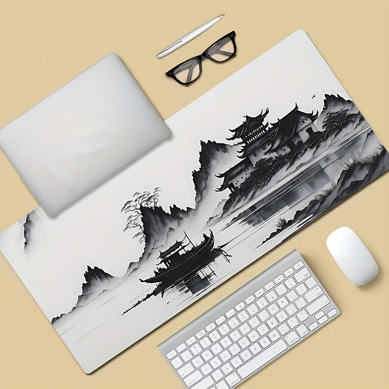 

Landscape Painting Large Game Mousepad Computer Hd Keyboard Mousepad Desk Pad Natural Rubber Non-slip Office Mousepad Desk Accessories