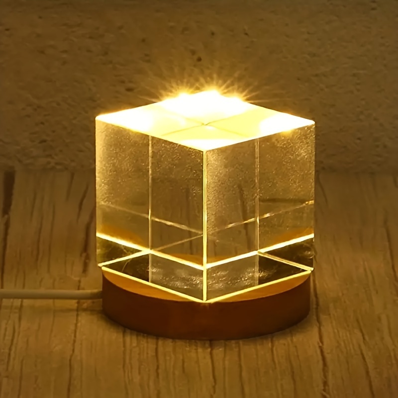 Light Up Your 3d Crystal Glass Resin Art With This Stylish - Temu