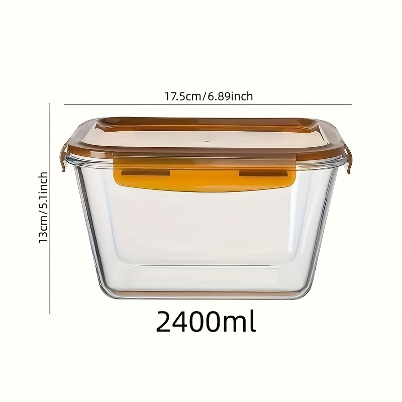Food Fresh Keeping Container Leftover Storage Box Refrigerator Fresh  Keeping Glass Bowl Meal Box With Lid Large Lunch Box Home Kitchen Supplies  - Temu