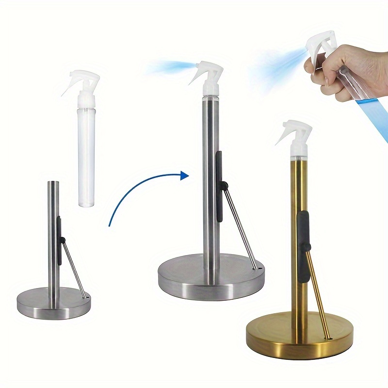 2 in 1 Paper Towel Holder with Spray Bottle Countertop Paper