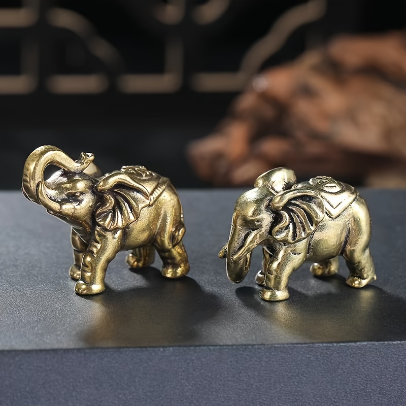 AEVVV Decoración de elefante dorado – Decoración de oficina Figuras de  elefante con tronco hacia arriba – Regalos de elefantes para mujeres –  Estatuas