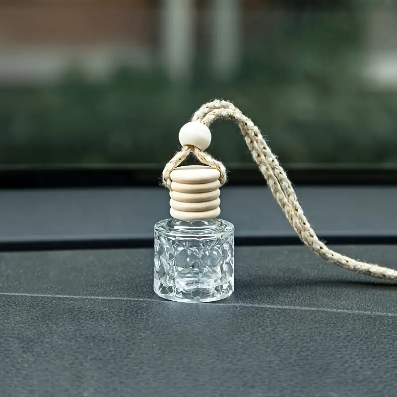 1pc Zylinderförmige Autoparfum-Flasche, Autospiegel-Anhänger,  Autodekoration Zum Aufhängen, Autoduftdiffusor Leere Flasche