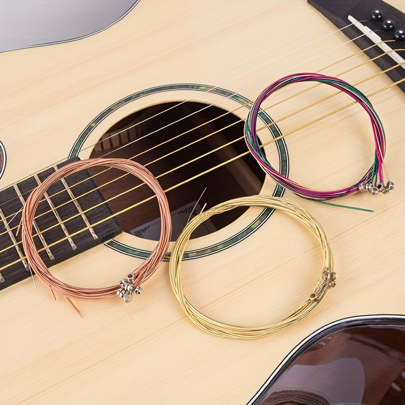 6pcs / Set Cordes De Guitare Acoustique En Acier Nickelé Durable Pour Un  Son Clair Et Vibrant-0.010in - Temu France