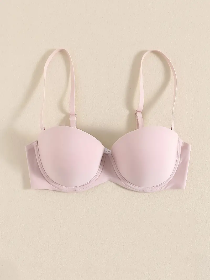Plus Size Bras for Women Thin Small Cover Strapless Bra for Womens Plus  Size Pink 34D/75D