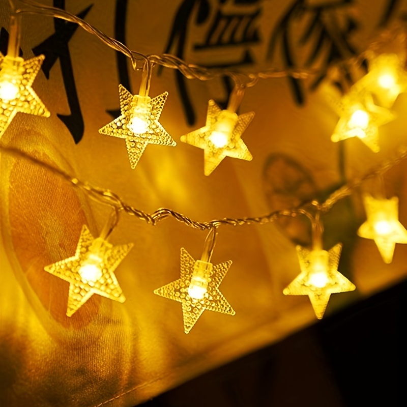 Guirlande lumineuse à étoiles LED 10/20/30/40/80, alimentée par USB,  étanche, pour une décoration féerique intérieure et extérieure, mariage,  arbre de Noël, Nouvel An, jardin, Ramadan, Saint-Valentin - Temu Belgium