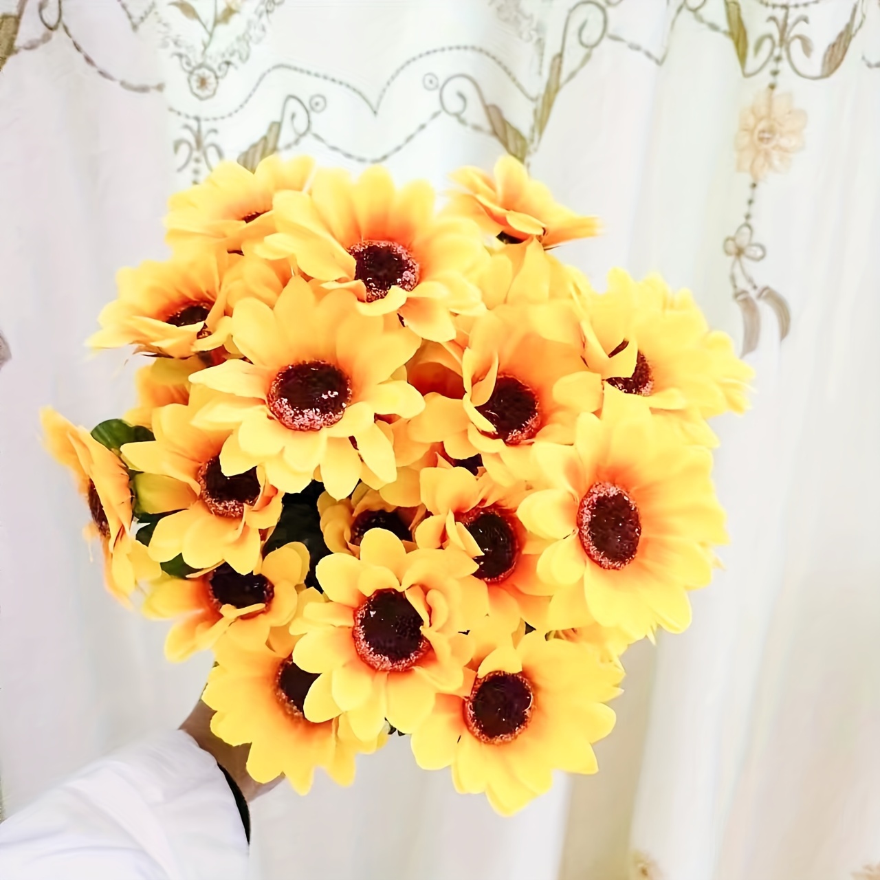 Giant Sunflowers Artificial Flowers 7 Forked Sunflowers 2 Bunch Sunflowers