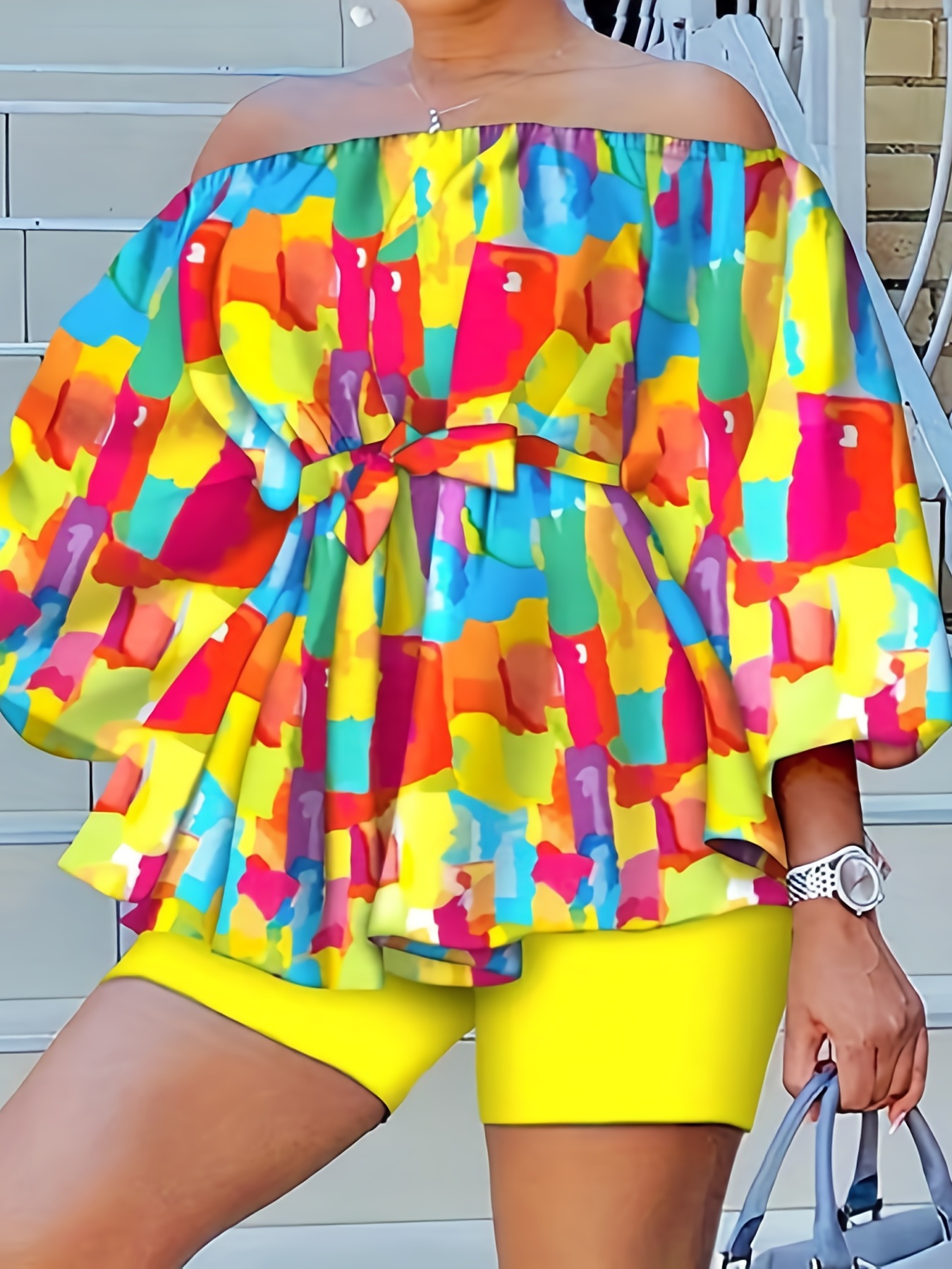 Off Shoulder Top & Shorts Set