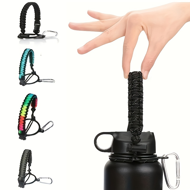 Upgrade Water Bottle A Paracord Carrier Strap Safety Ring Included - Sports  & Outdoors - Temu France